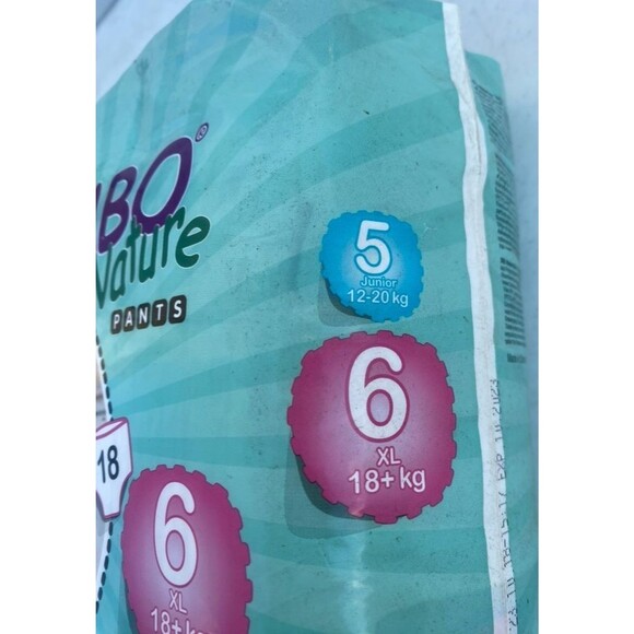 Bambo Nature Pull-Ups Hypoallergenic Training Pants, Eco, 18 count Size 6, 40lbs - Picture 3 of 7